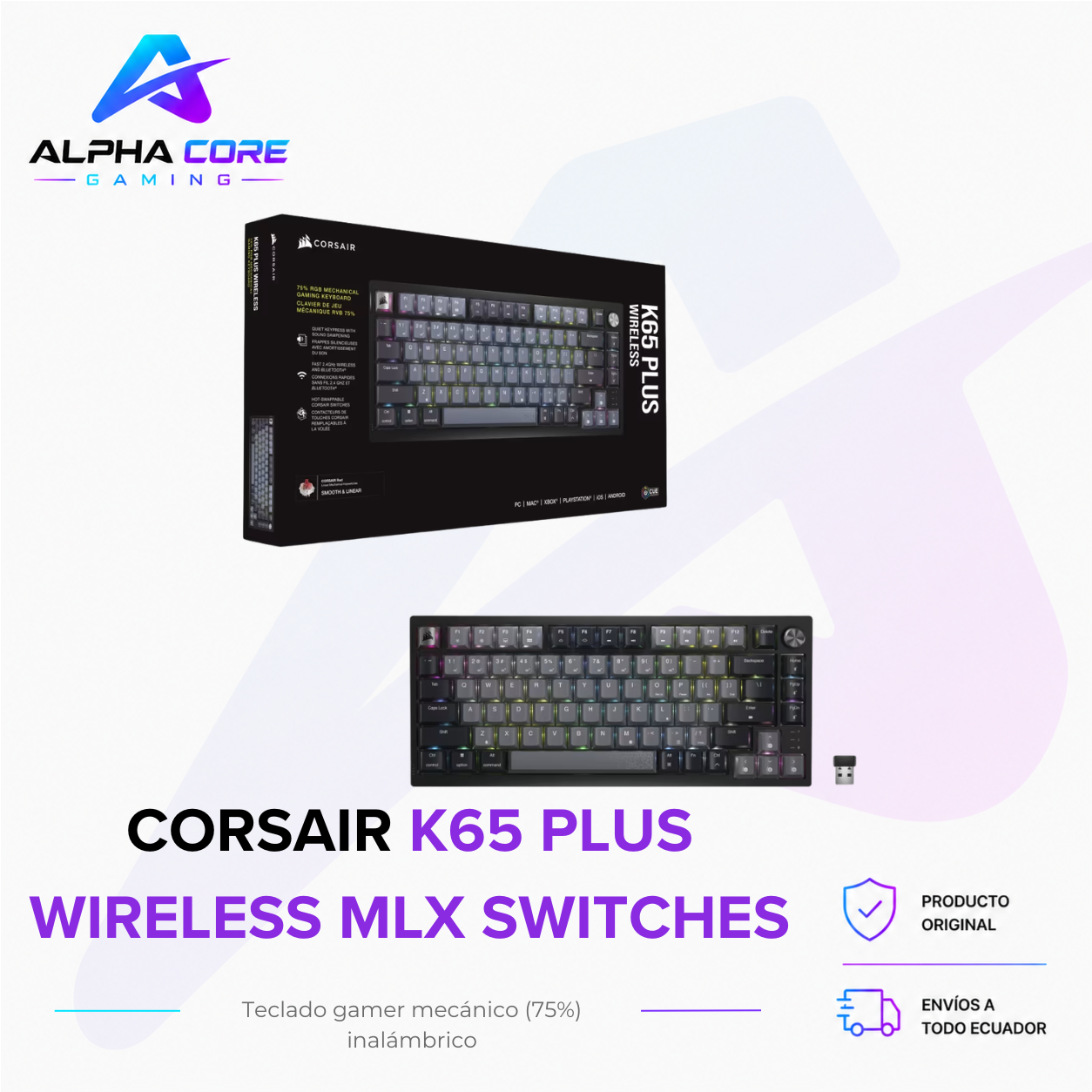 Corsair K65 Plus Wireless MLX Switches - Imagen 3
