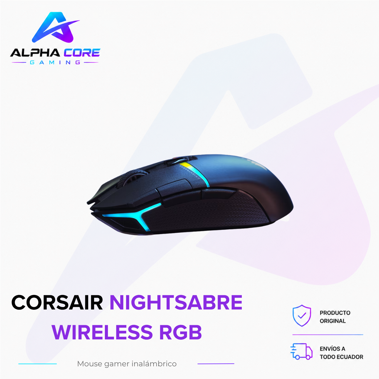 Corsair NIGHTSABRE WIRELESS RGB - Imagen 2