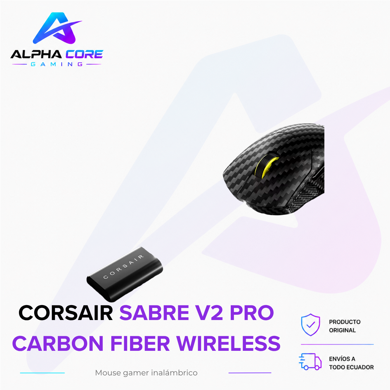 Corsair SABRE v2 PRO CARBON FIBER WIRELESS - Imagen 3