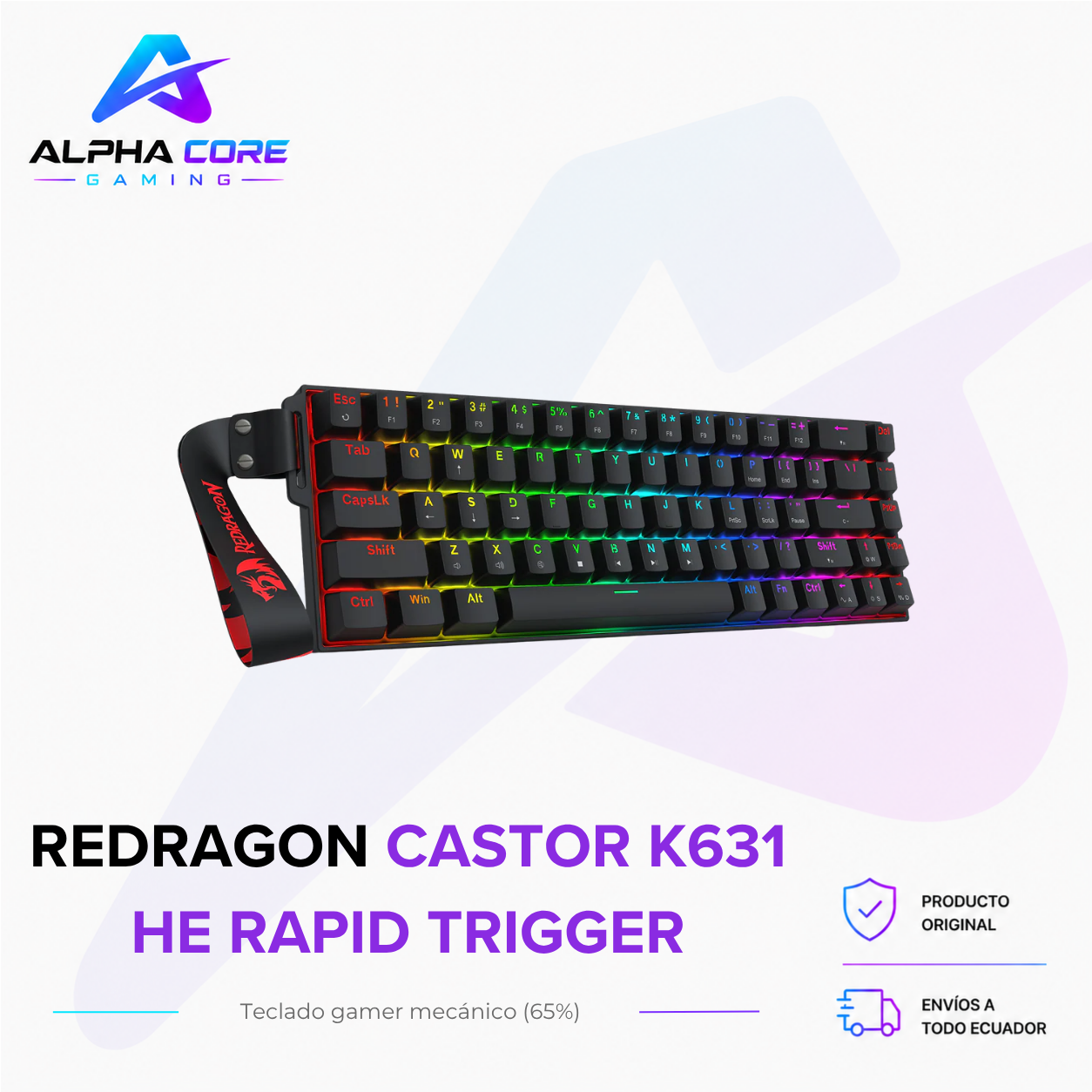 Redragon CASTOR K631 HE Rapid Trigger - Imagen 2