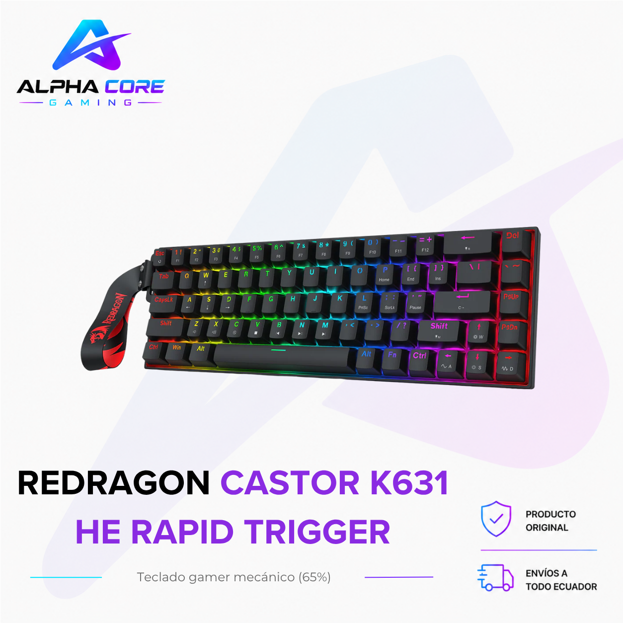 Redragon CASTOR K631 HE Rapid Trigger - Imagen 3