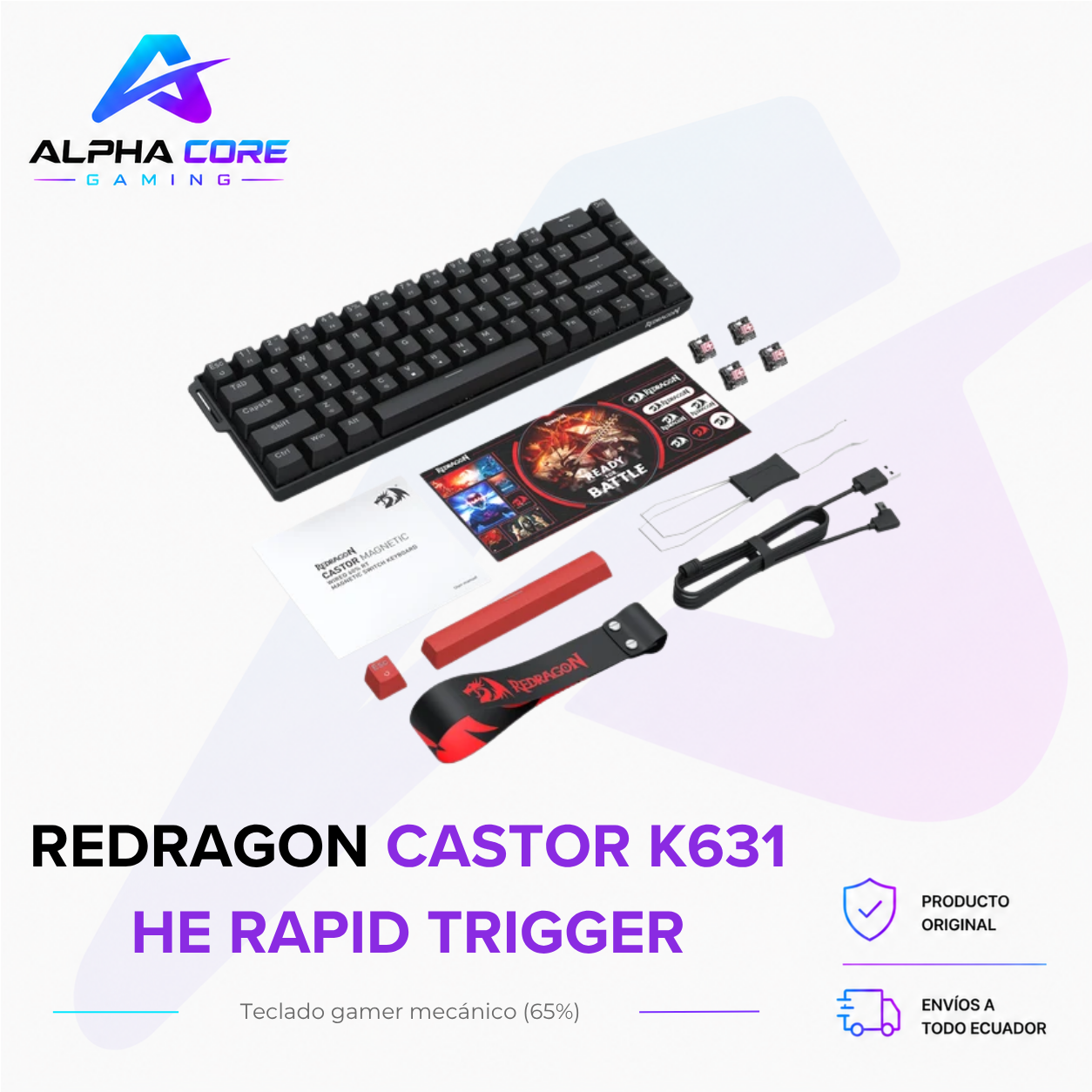 Redragon CASTOR K631 HE Rapid Trigger - Imagen 5