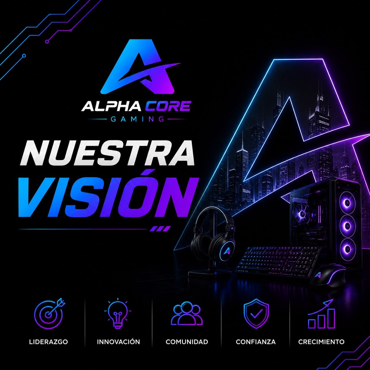 Nuestra visión y valores de Alpha Core Gaming